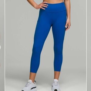 Lululemon FAST AND FREE HIGH-RISE 23" Color: Blazer Blue Tone, Size: 12 LIKE NEW